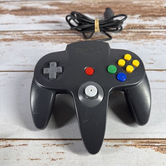 Nintendo 64 Controller – Black, OEM NUS-005, Tested, Genuine, Original, Used - Picture 1 of 5